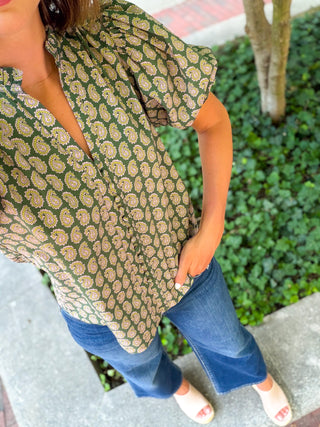 Block Party Floral Print Top