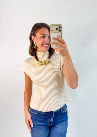 Mock And Awe Knit Top