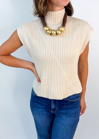 Mock And Awe Knit Top