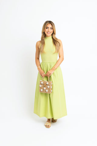 Karlie Solid Mock Maxi Dress