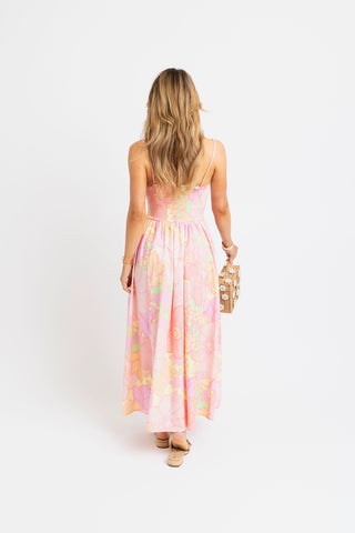 Karlie Big Floral Smock Maxi Dress