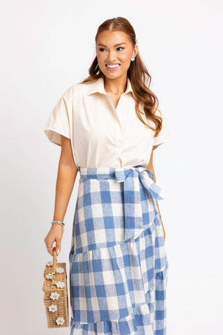 Karlie Buffalo Check Maxi Skirt