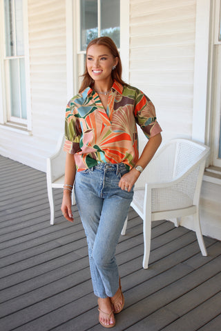 Karlie Floral Collared Top