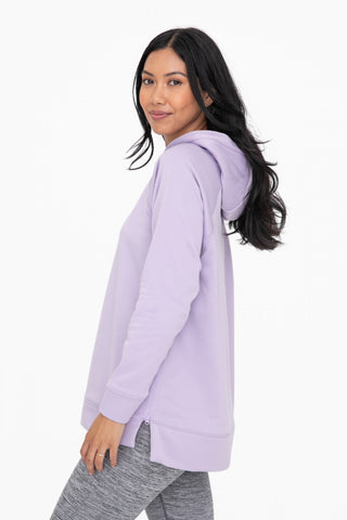 Pullover Hoodie with Side Zipper