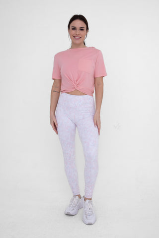 Twisted Front Gathered Back Athleisure Crop Top