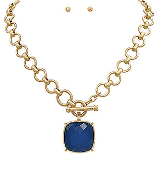 Big Stone Pendant Necklace