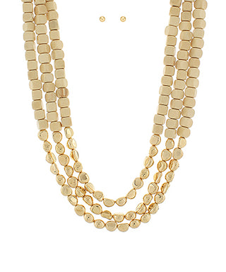 Wood & Bead Mixed Necklace Sets