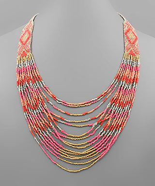 Rhombus Texture Multi Layer Necklace