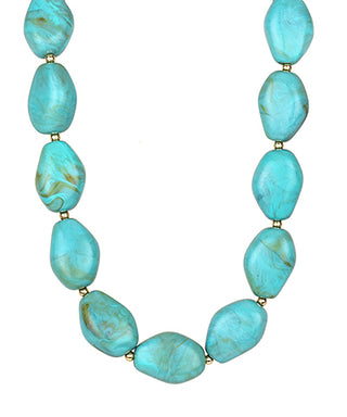 Color Marble Stone CCB Ball Necklace