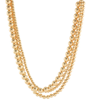 3 Layered CCB Ball Necklace