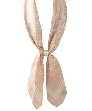 Accented Pearl Paisley Scarf Necklace
