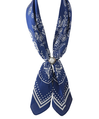 Accented Pearl Paisley Scarf Necklace