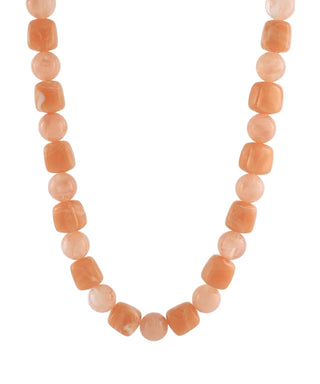 Marble Stone Cube & Ball Necklace