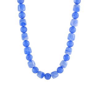 Marble Stone Cube & Ball Necklace