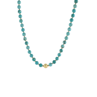 Accented Metal Ball & Stone Choker