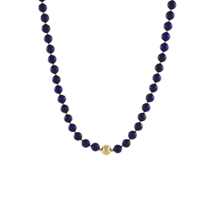 Accented Metal Ball & Stone Choker