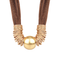 Metal Ball & Multi Rings Mesh Necklace