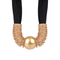 Metal Ball & Multi Rings Mesh Necklace