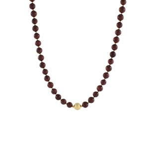Accented Metal Ball & Stone Choker