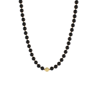 Accented Metal Ball & Stone Choker