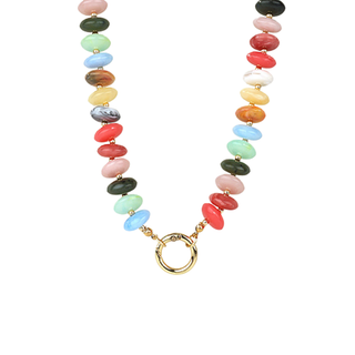 Rondelle Shape Marble Stone Necklace