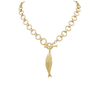 Textured Fish Necklace