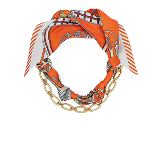 Oval Chain & Scarf Multi-Layer Necklace Set