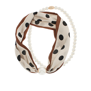 Layered Pearl Scarf Necklace
