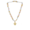 Puffy Heart & Candy Bead Cord Necklace