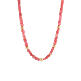 Color Marble Stone CCB Ball Necklace