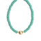 Wooden Bead & Metal Ball Necklace