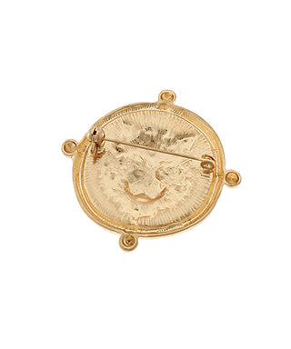 Tiger Face Metal Brooch