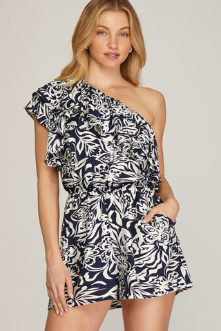 One By One Shoulder Romper