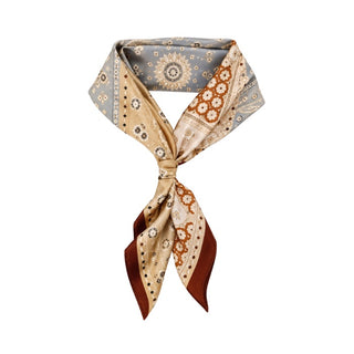 Metal Ring Scarf Bolo Necklace