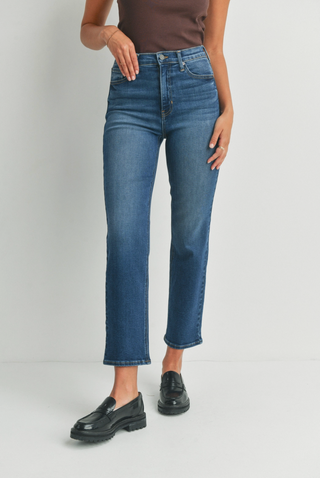 Just Black High Rise Classic Straight Jean