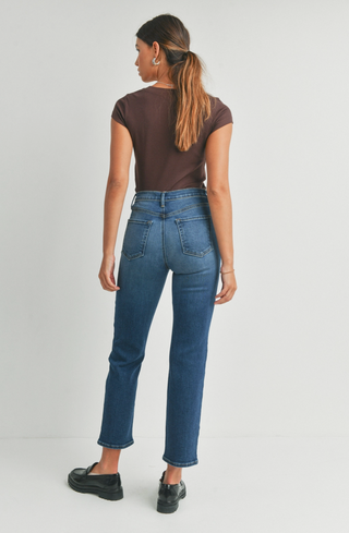 Just Black High Rise Classic Straight Jean