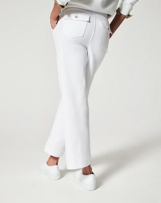 Spanx Stretch Twill Cropped Wide Leg Pant