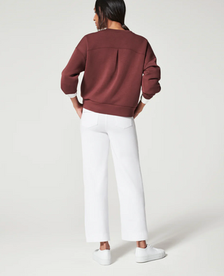 Spanx Stretch Twill Cropped Wide Leg Pant