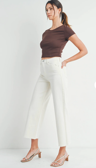 Just Black Scissor Cut Wide Leg Jeans