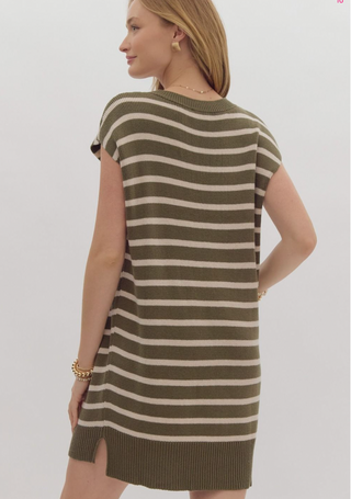 Stripe It Write Sweater Dress
