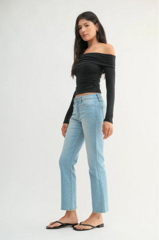Just Black Mid Rise Straight