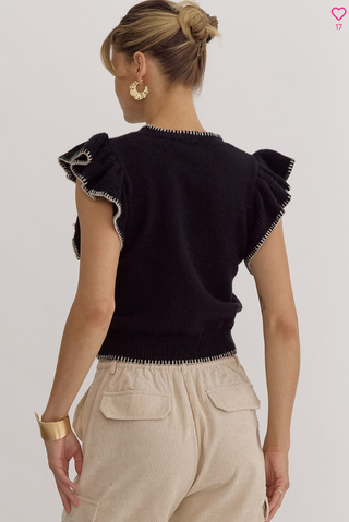 Keeps Getting Better Ruffle Sleeve Sweater