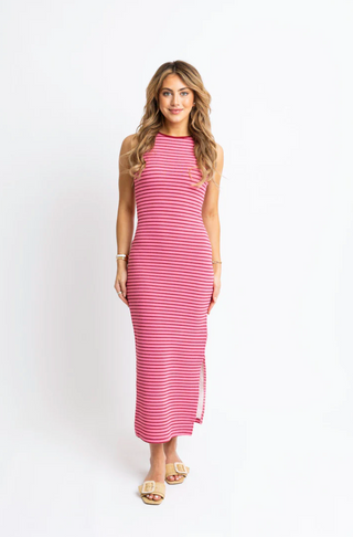 Karlie Stripe Knit Maxi Dress