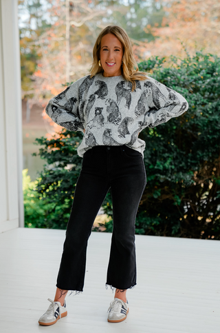 Cool Cat Leopard Print Sweater