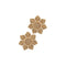 Wrapped Raffia Flower Earrings