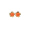 Straw and Metal Flower Earrings