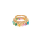 3 Row Marble & CCB Bead Bracelet