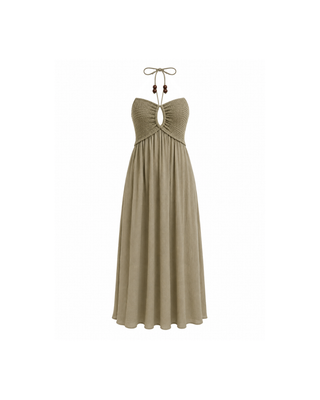 Sandy Shore Halter Midi Dress