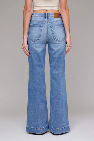 Hidden Happi Pintuck Comfort Flare Denim