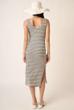 Load image into Gallery viewer, Sensational Stripes Fitted Midi Dress
